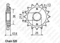 Front sprocket Klx 650 R 93-97