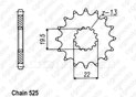 Front sprocket Gsf 400 Bandit 90-96