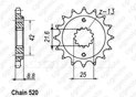 Front sprocket Zx-4 Zxr 400 88-98