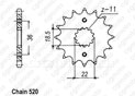 Front sprocket Nx 250 88-93