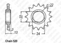 Front sprocket Aprilia 650 Pegaso 91-96