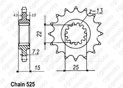 Front sprocket Daytona 600/650