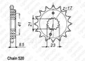 Front sprocket Xr 400 R 96-01