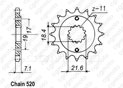 Front sprocket Xr 250 R 96-01