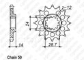 Front sprocket Gpz 1100 Zx 95-98