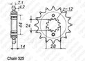 Front sprocket Honda Vt 750 C2 97-00