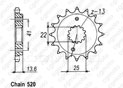 Front sprocket Kawa 636 Zx-6r Ninja 03