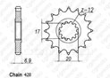 Front sprocket Hrd 50 Pas 428