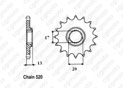 Front sprocket Tm 125 Cross 05/00