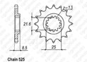 Front sprocket Kawasaki Zx-9r 02-