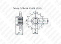 Front sprocket Quad 125 Aeon 00-04