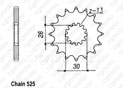 Front sprocket Triumph 800 Bonneville