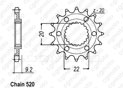 Front sprocket Kawasaki Kx-f 250 06-