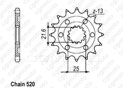 Front sprocket Kawasaki Kx-f 450 06-