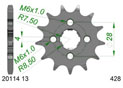 Front sprocket #428