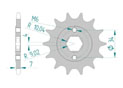 Front sprocket 520 + clips Honda