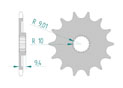 Front sprocket Chain 520 HONDA CR 125 R (1986)