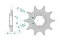 Front sprocket 520 + CLIPS HONDA TL 200 R