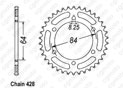 Rear sprocket Ts 125 Er 78-85