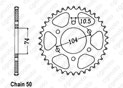 Rear sprocket Z 400 4 Cyl 80-82