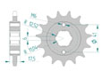 Front sprocket 525 Honda