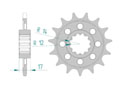 Front sprocket 520 HONDA CB 600 F