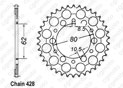 Rear sprocket Dt 125 E 78-79