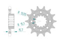 Front sprocket 525 Honda