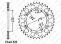 Rear sprocket Yamaha