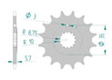 Front sprocket Chain 415