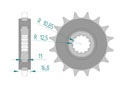 Front sprocket 530 WITH RUBBER Yamaha