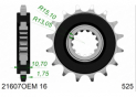 Front sprocket 525 YAMAHA TDM 900 WITH RUBBER