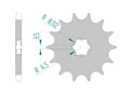 Front sprocket 428 Suzuki