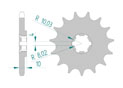 Front sprocket 428 HYOSUNG