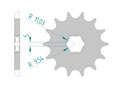 Front sprocket Chain 525