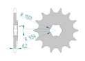 Front sprocket 520 SUZUKI PE 250