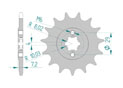 Front sprocket 520 Suzuki