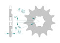 Front sprocket 520 SUZUKI LT 500 R QUADZILLA