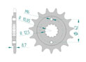 Front sprocket 520 Kawasaki