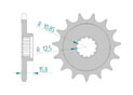 Front sprocket 525 Kawasaki