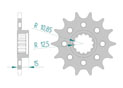 Front sprocket 520 KAWASAKI ZX-6R