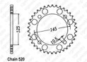 Rear sprocket Xt 550 82-83