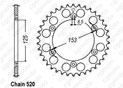 Rear sprocket Honda