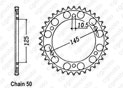 Rear sprocket Fzx 750 86-90