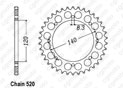 Rear sprocket Bj 250 Estrella 95-97