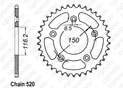 Rear sprocket 250 Rs 95-99