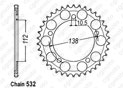 Rear sprocket Yamaha 600 R6 99-02