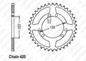 Rear sprocket Bultaco Lobito 50