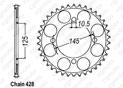 Rear sprocket Xvs 125 Dragstar 00-