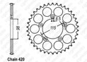 Rear sprocket Ktm 60/65 Sx 98-02